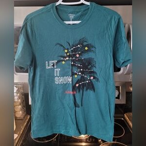 GAP Teal Holiday Graphic Tee